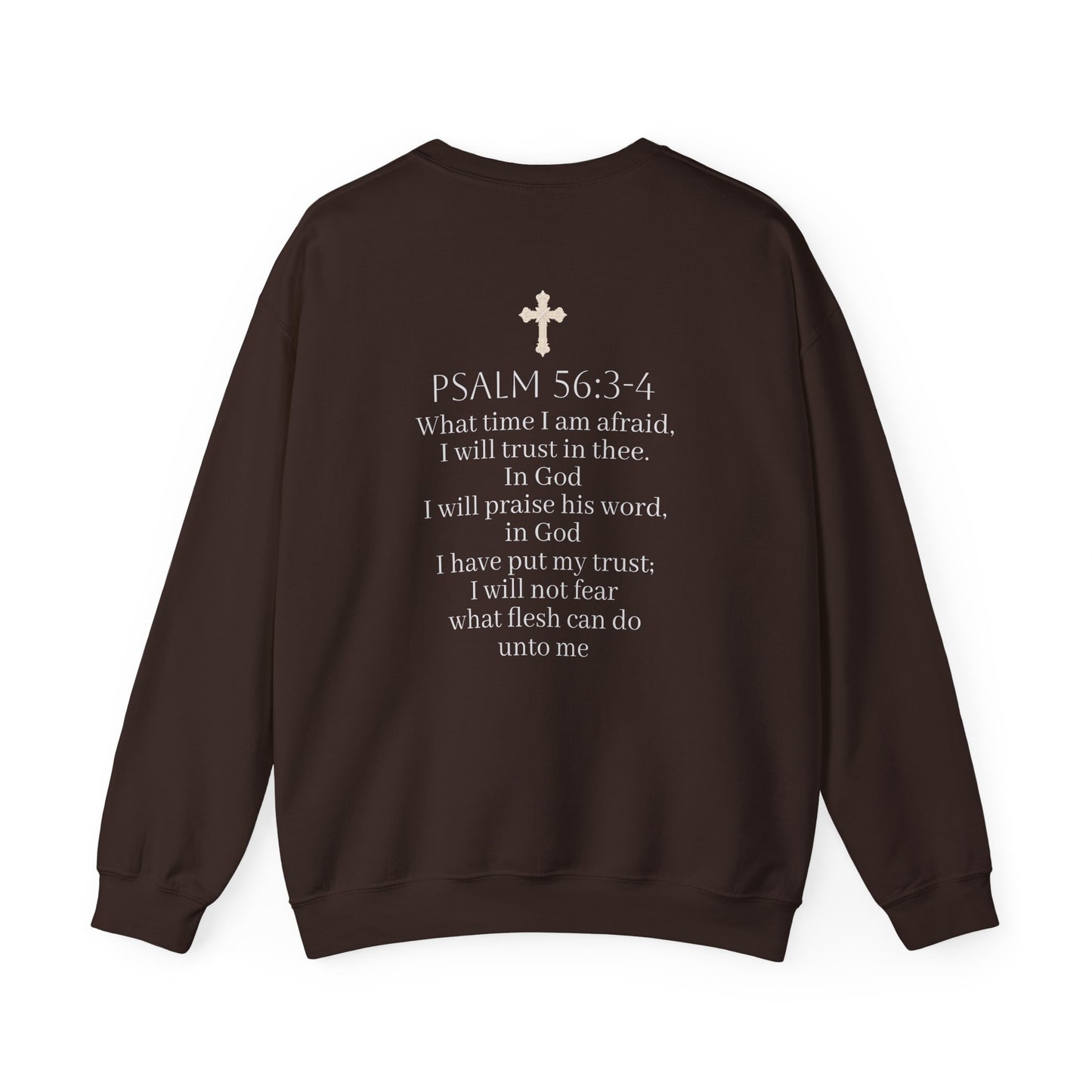 In God We Trust | Women’s Christian Sweatshirt with Scripture Back Print