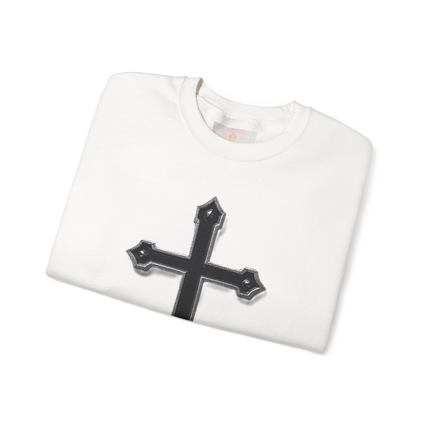 Warrior’s Black Cross Men’s Christian Sweatshirt | Ephesians 6:11