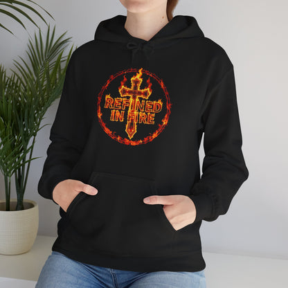 Women’s “Refined in Fire” Christian Hoodie – Flame Design Faith Pullover