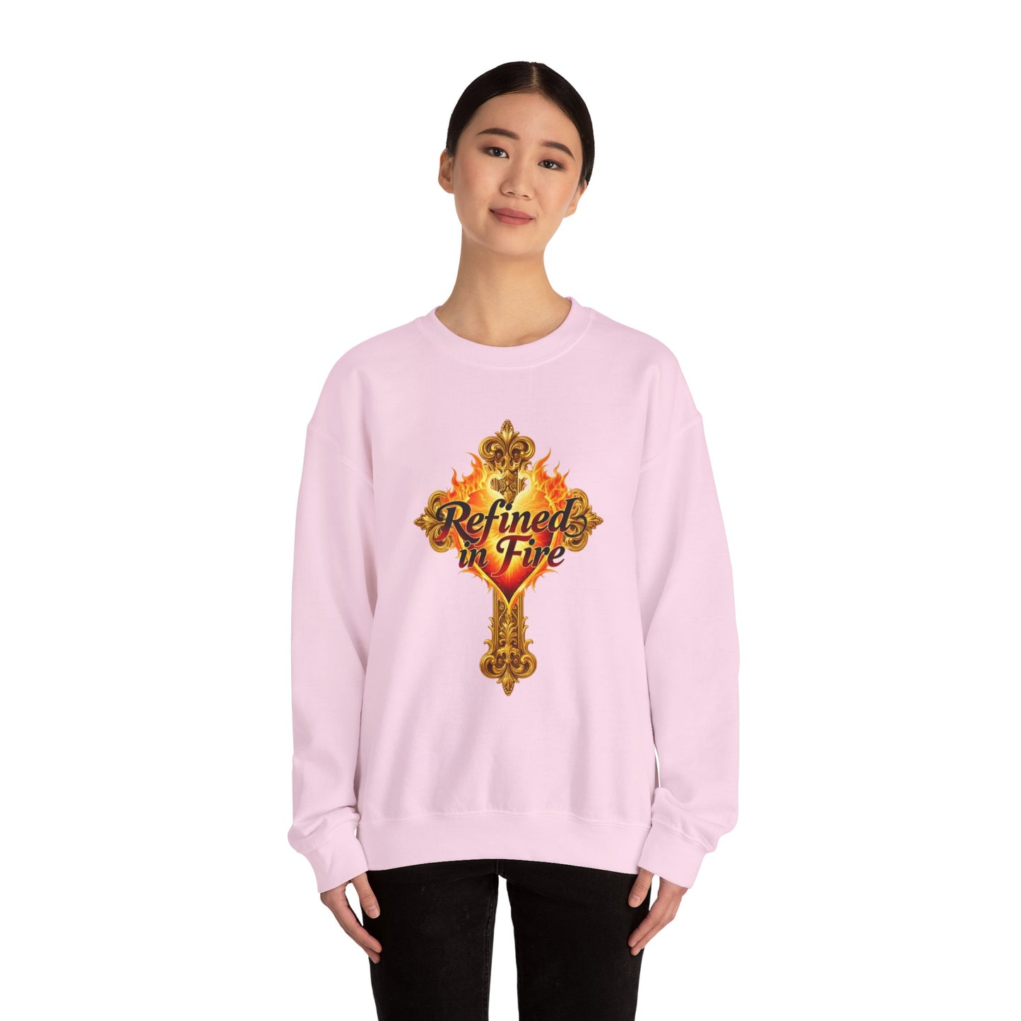 Refined in Fire - Women's Ornate Christian Sweatshirt