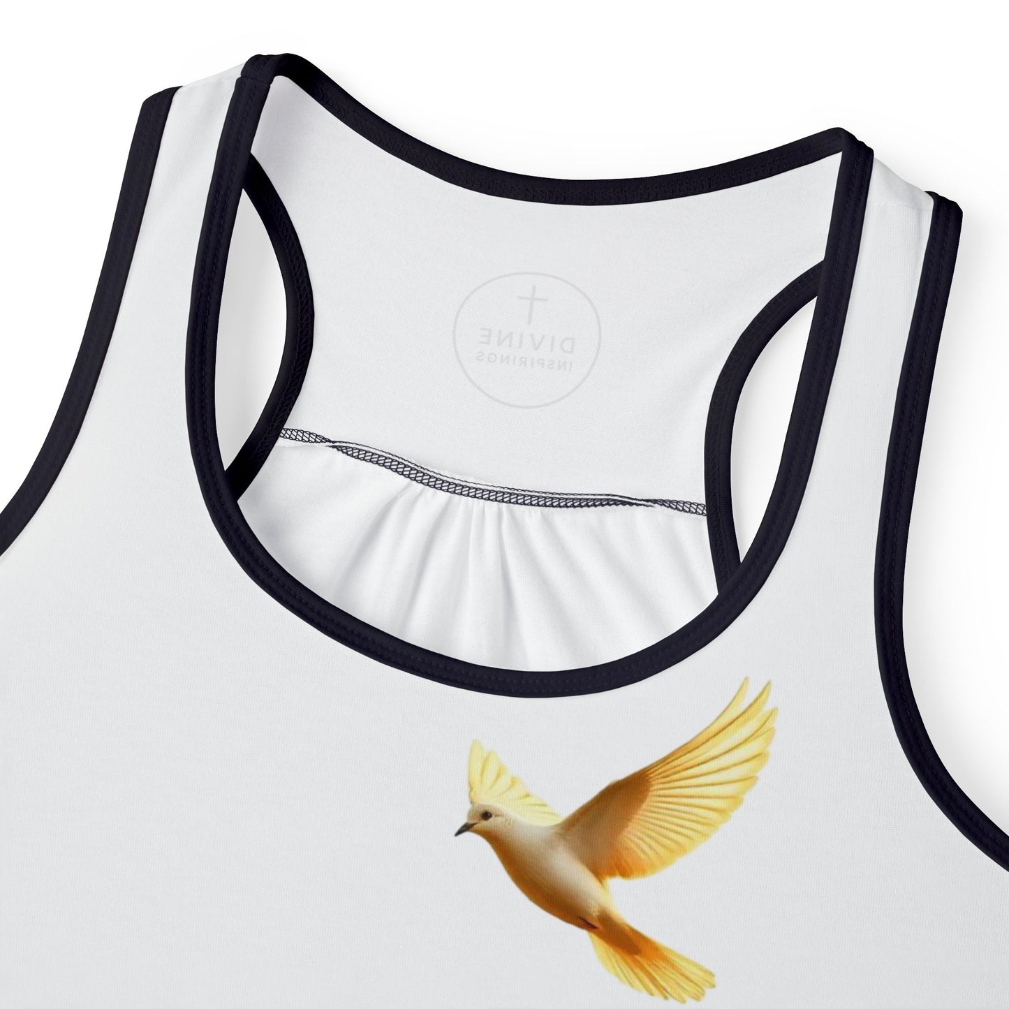 Golden Dove Women’s Christian Tank Top – Spirit of Peace and Power