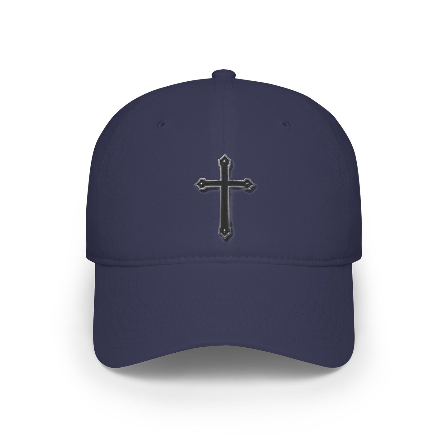 Warrior’s Black Cross Low Profile Christian Baseball Hat | Ephesians 6:11