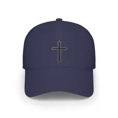Warrior’s Black Cross Low Profile Christian Baseball Hat | Ephesians 6:11
