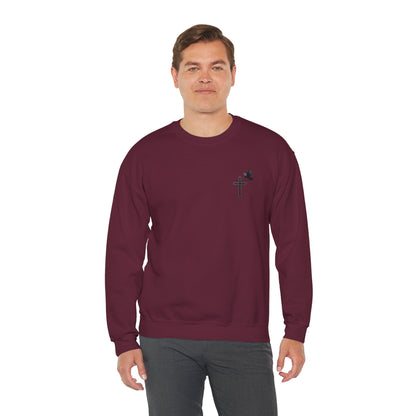 God’s Grace: Cross & Ravens Men's Sweatshirt