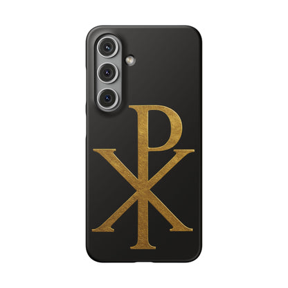 Our Eternal Hope in Christ - Black Chi Rho Snap Case for Samsung