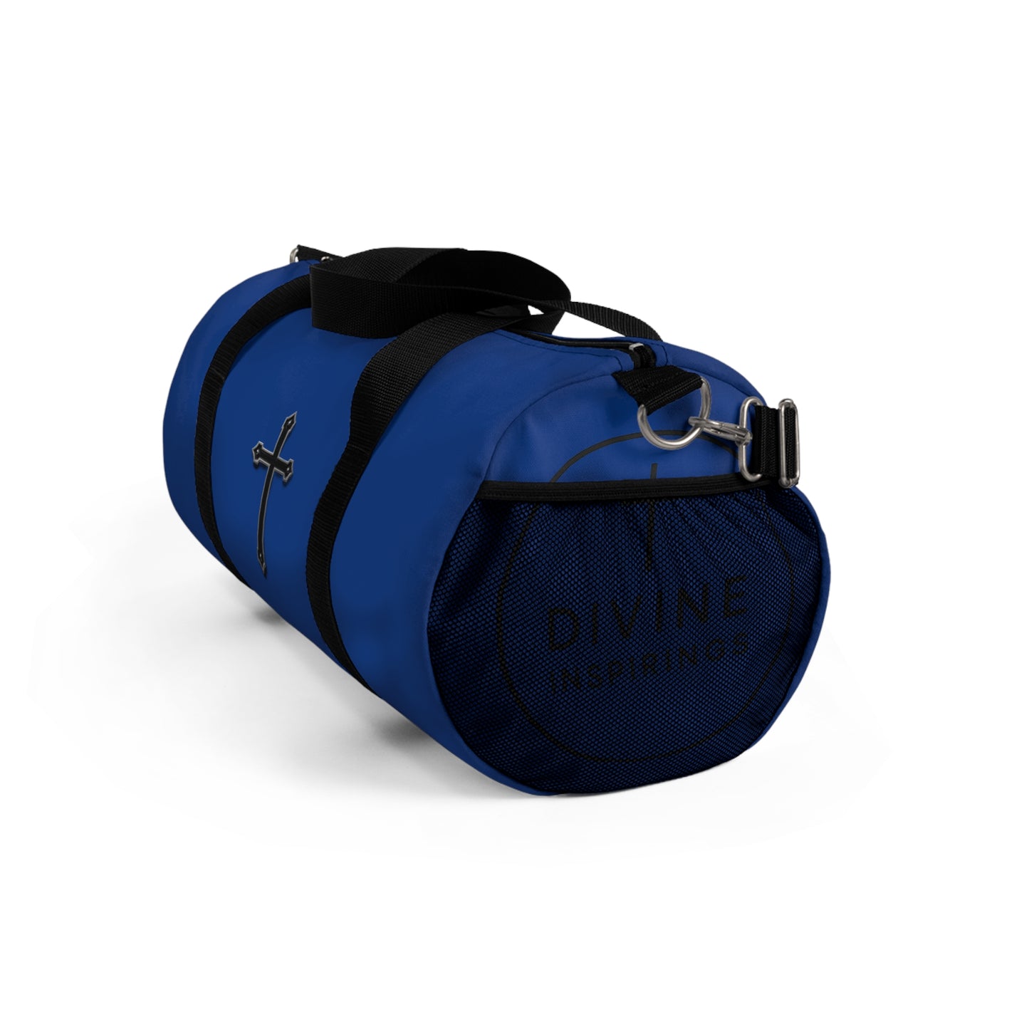 Divine Strength Duffle Bag in Blue – Carry the Cross with Purpose