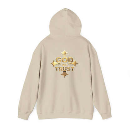 In God We Trust (Gold) - Women's Christian Hoodie with Golden Cross