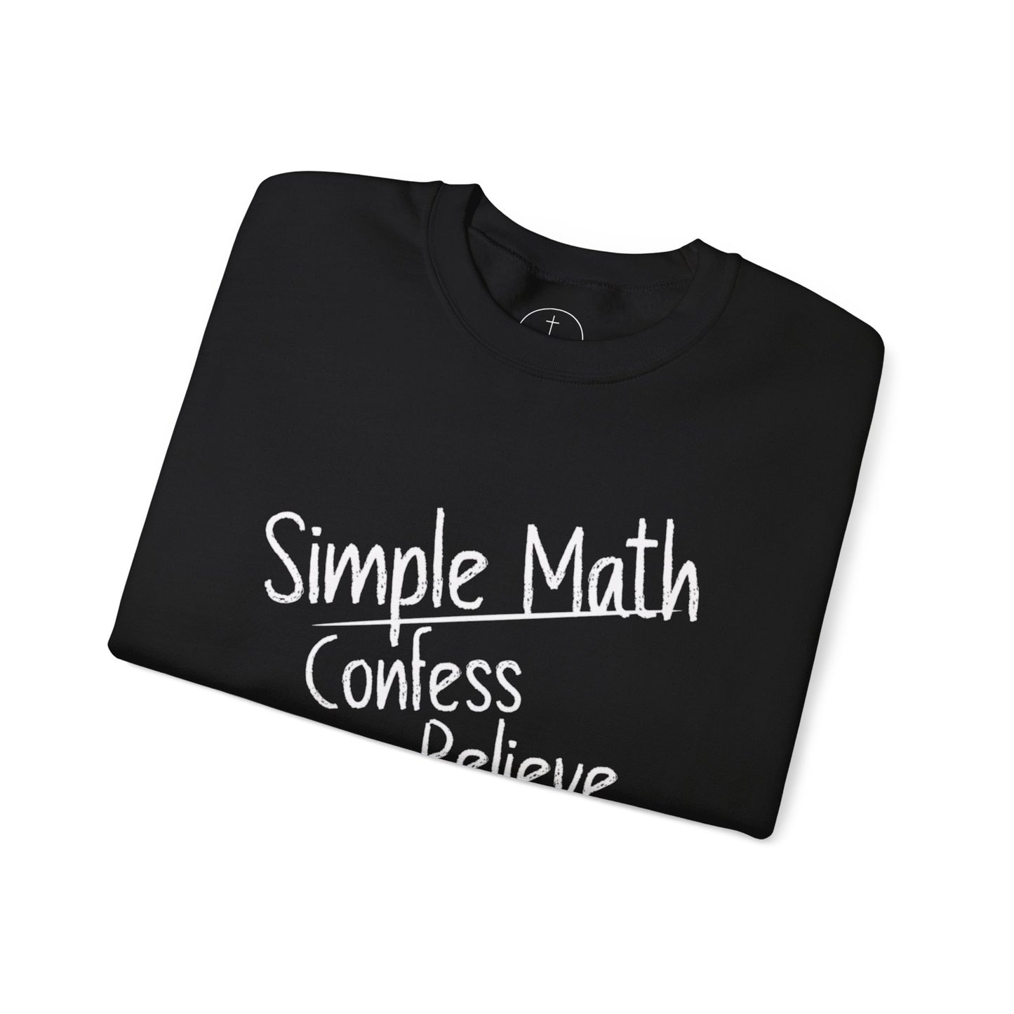 Simple Math - Men’s Christian Sweatshirt (White Chalk)