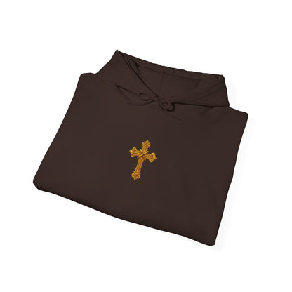 In God We Trust (Gold) - Women's Christian Hoodie with Golden Cross