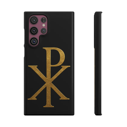Our Eternal Hope in Christ - Black Chi Rho Snap Case for Samsung