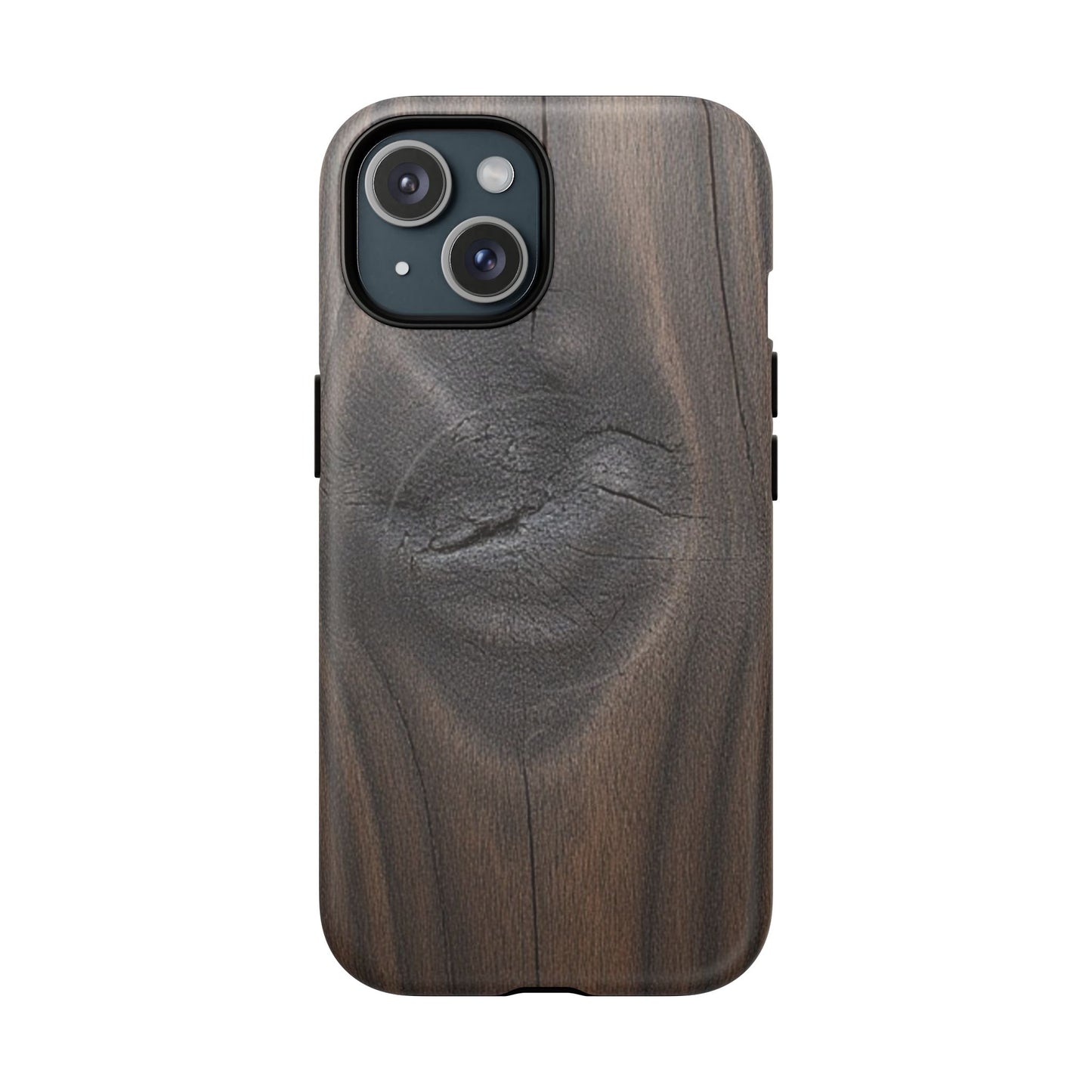 Faith Rooted in Strength – Dark Wood Grain iPhone Magnetic Tough Case