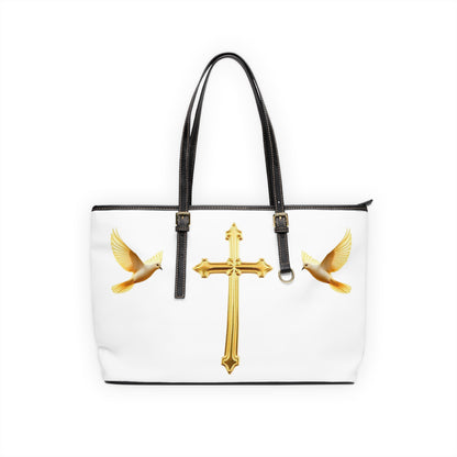 Faith, Peace, and Renewal Shoulder Bag in White