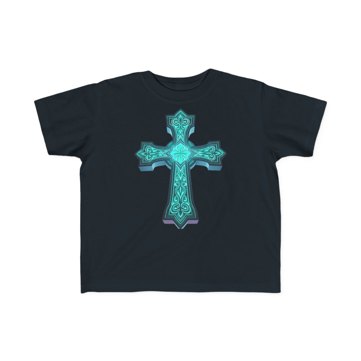Shine Bright – Toddler Tee with Glowing Cross of Faith