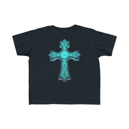 Shine Bright – Toddler Tee with Glowing Cross of Faith