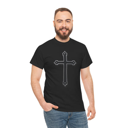 Warrior’s Cross Men’s Christian T-Shirt – Black Cross | Ephesians 6:11