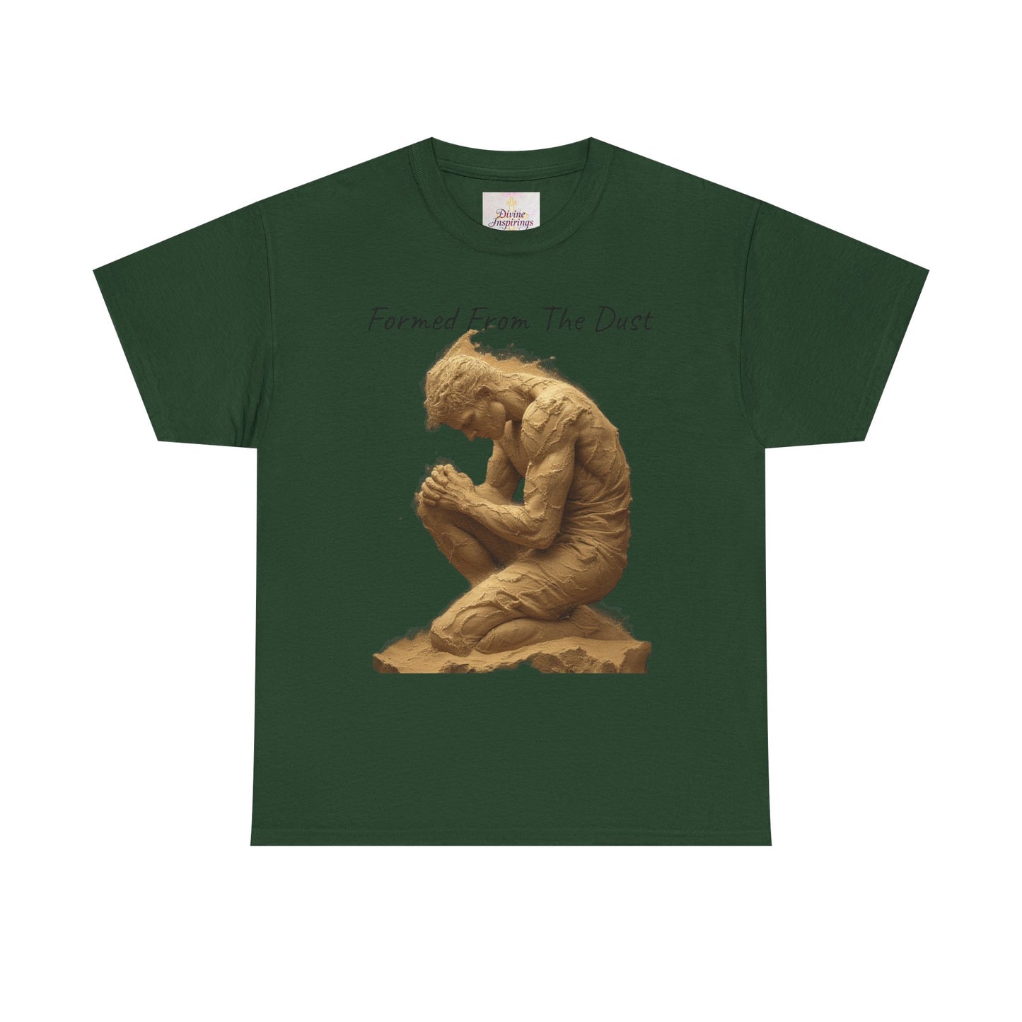 Formed from the Dust | Men’s Christian T-Shirt with Genesis 2:7 (Dark Lettering)