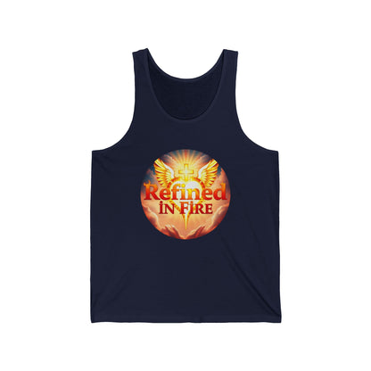 Refined in Fire Men’s Christian Tank Top – Faith, Heart, and Wings
