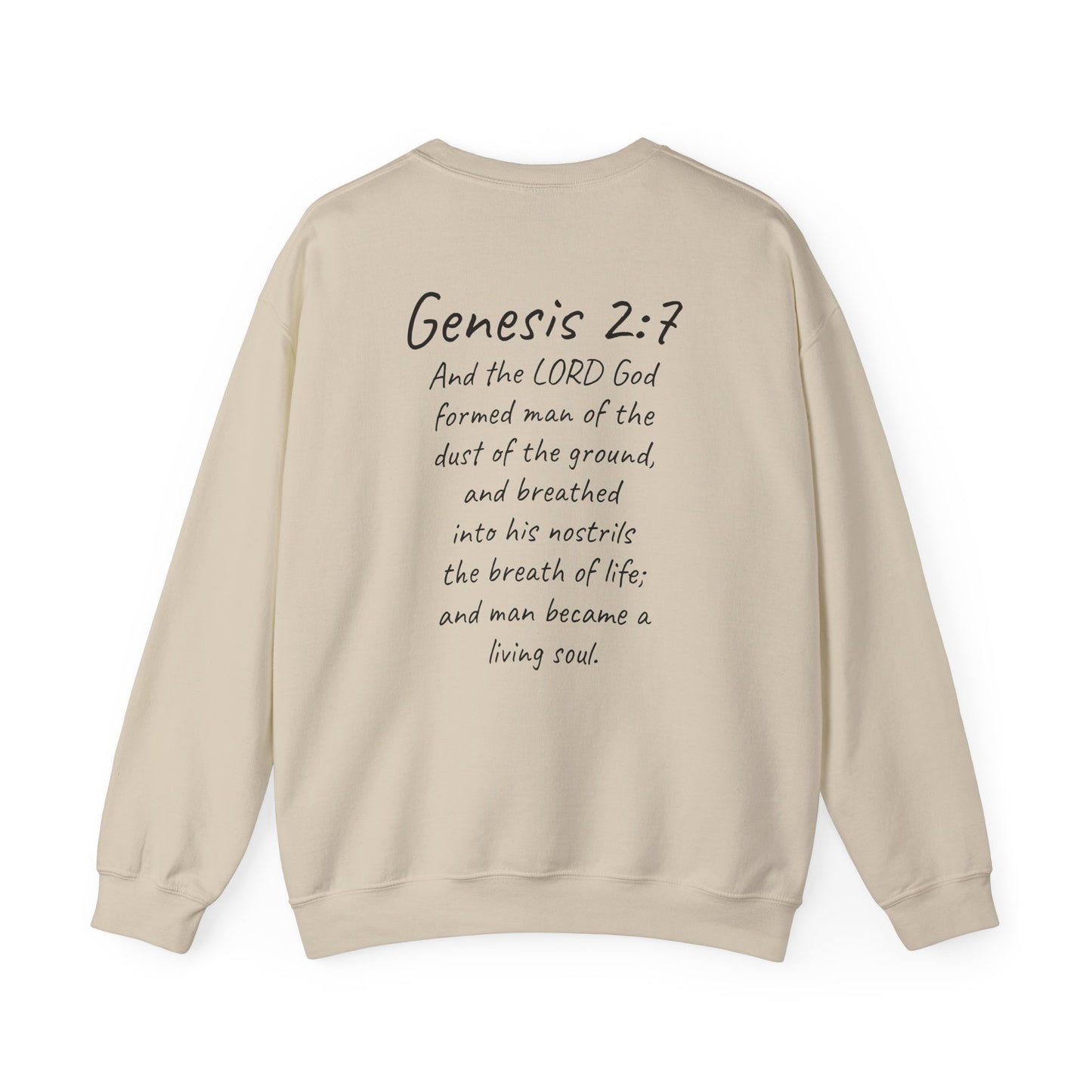 Formed from the Dust | Men’s Christian Sweatshirt with Genesis 2:7