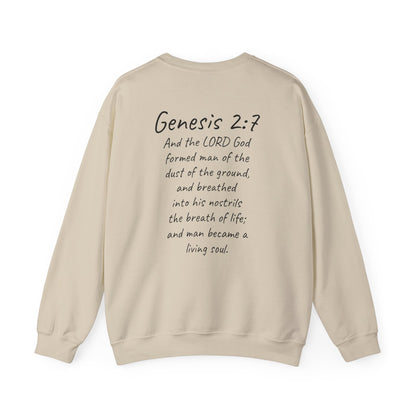 Formed from the Dust | Men’s Christian Sweatshirt with Genesis 2:7