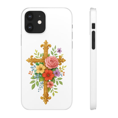 Floral Cross Snap Case for iPhone – Faith in Bloom
