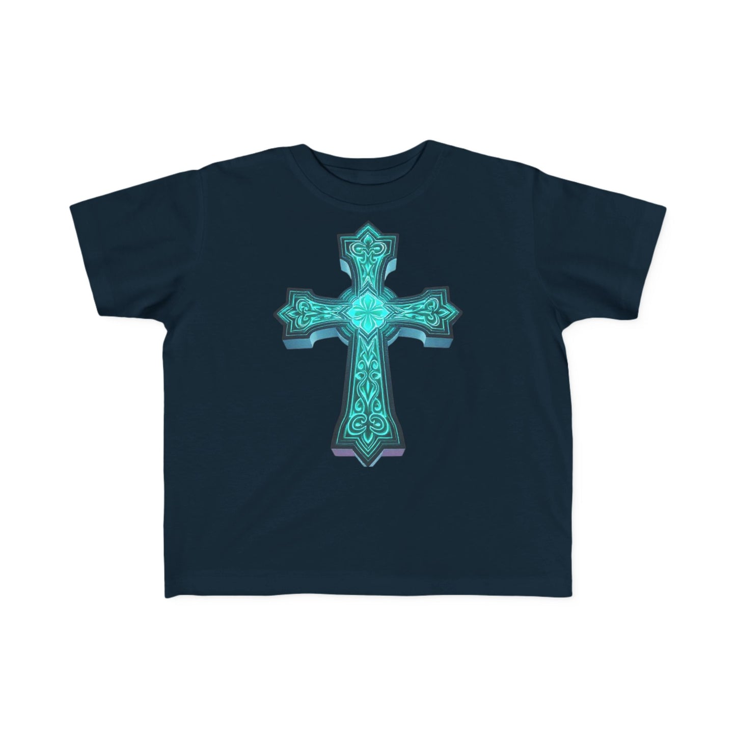 Shine Bright – Toddler Tee with Glowing Cross of Faith