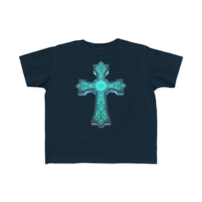 Shine Bright – Toddler Tee with Glowing Cross of Faith