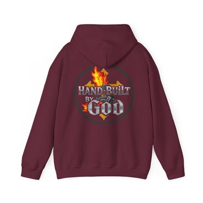Men’s “Hand Built By God” Christian Hoodie – Bold Faith Identity Pullover