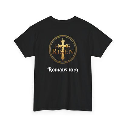 Jesus Is Lord / He Is Risen Christian Tee – Men’s Bold Faith Statement (White Lettering)