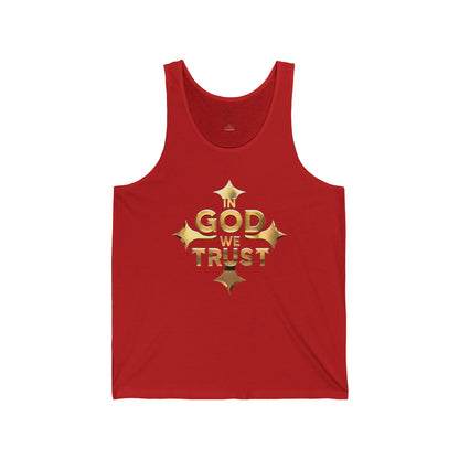 In God We Trust (Gold) – Men’s Christian Tank Top