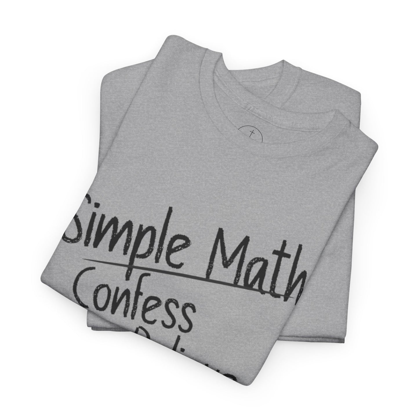 Simple Math of Salvation - Men’s Christian T-Shirt (Black Chalk)