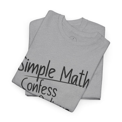 Simple Math of Salvation - Men’s Christian T-Shirt (Black Chalk)
