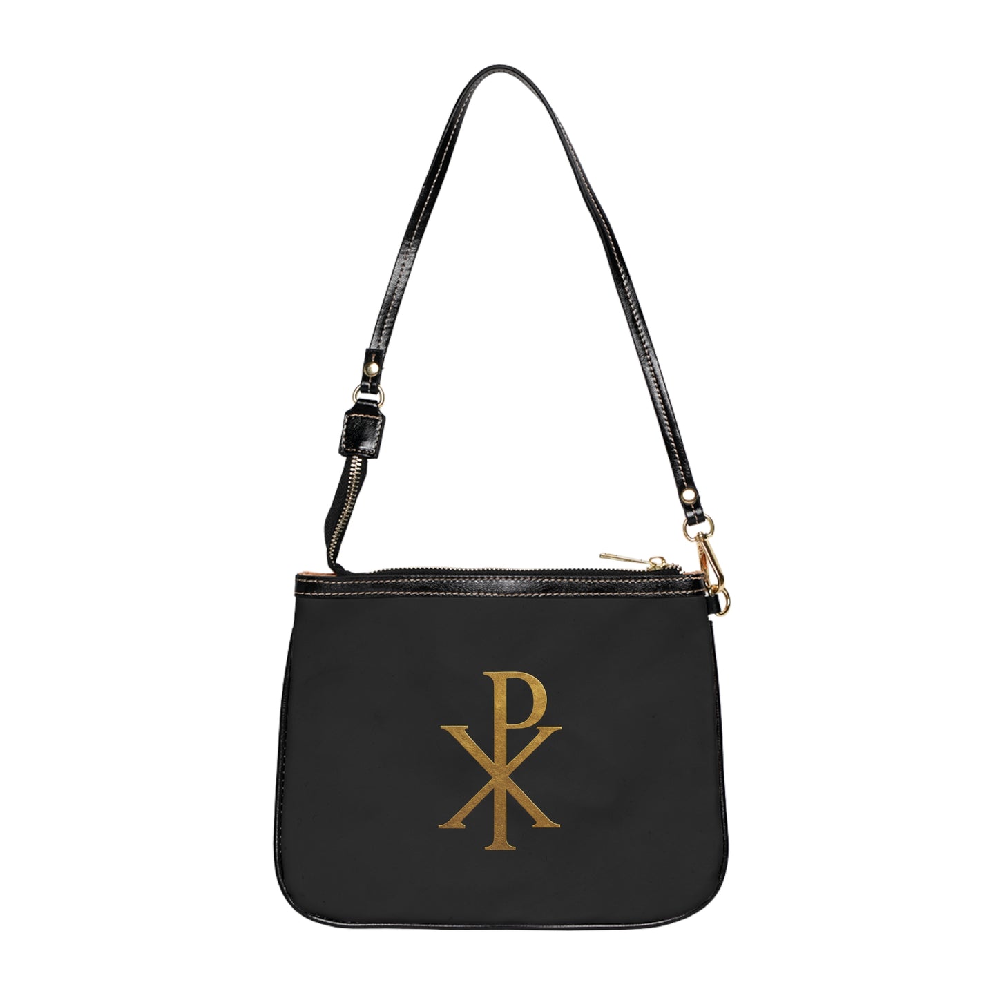 Eternal Majesty Purse – Black with Gold Chi Rho Design