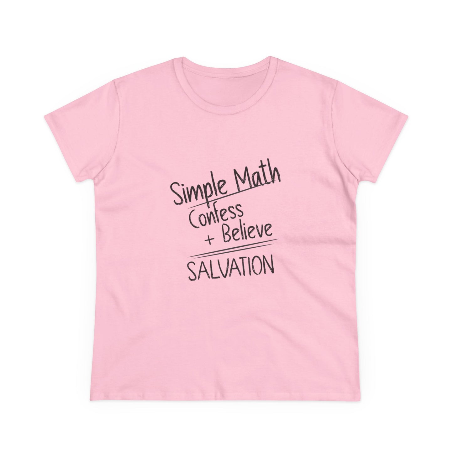 Simple Math Women’s T-Shirt – Bold Faith (Black Chalk)