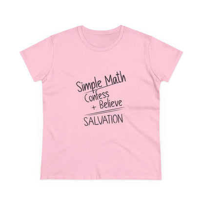 Simple Math Women’s T-Shirt – Bold Faith (Black Chalk)