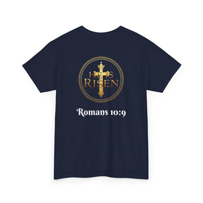 Jesus Is Lord / He Is Risen Christian Tee – Men’s Bold Faith Statement (White Lettering)