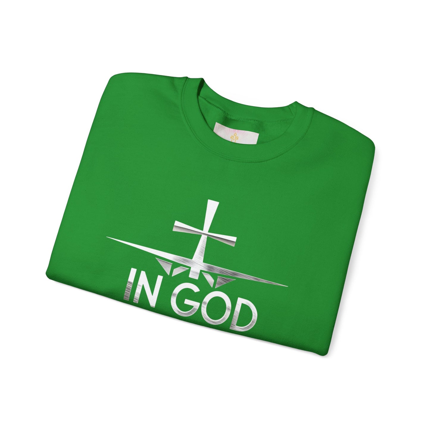 In God We Trust | Men’s Christian Sweatshirt with Scripture Back Print