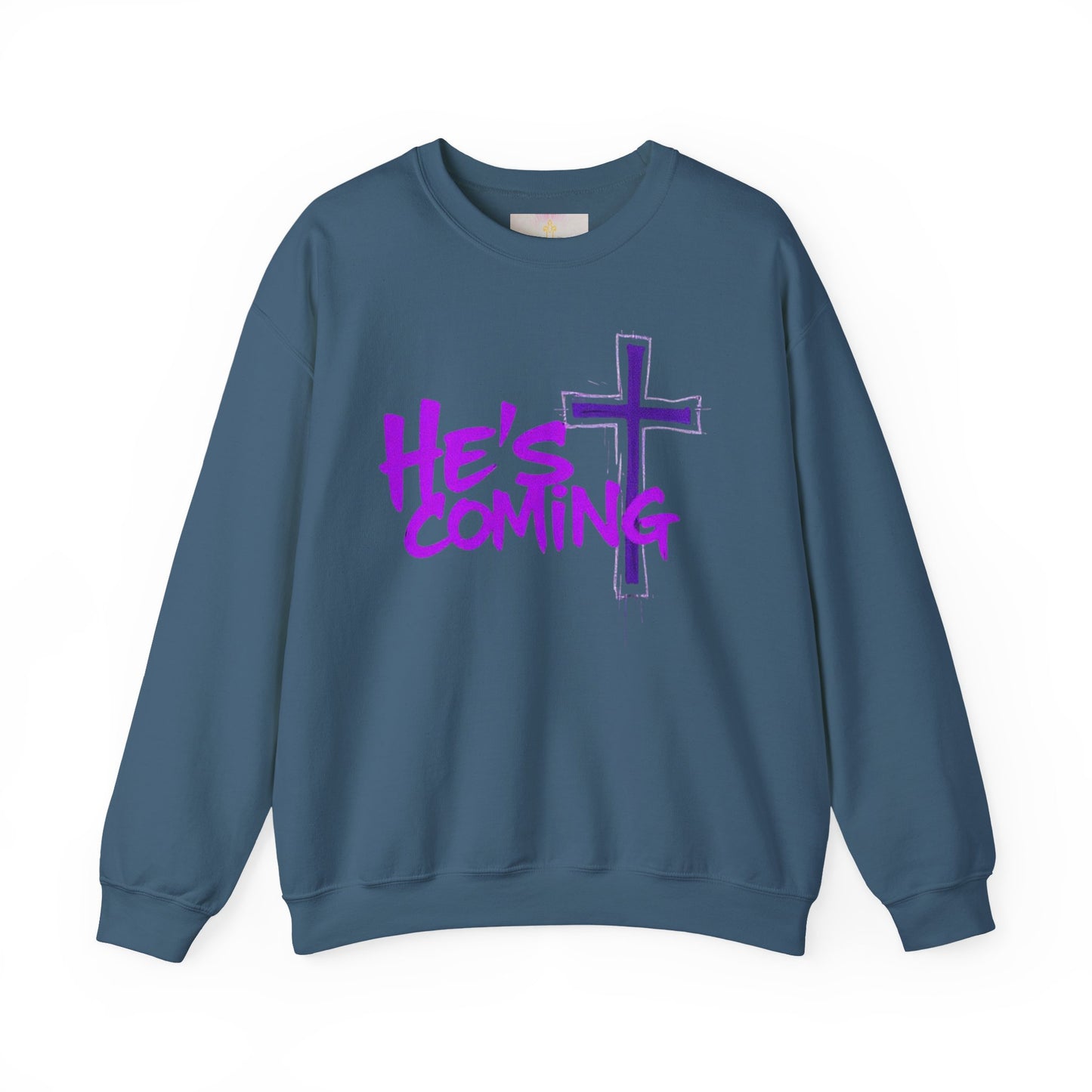 “He’s Coming” Men’s Christian Sweatshirt – Bold Prophetic Streetwear
