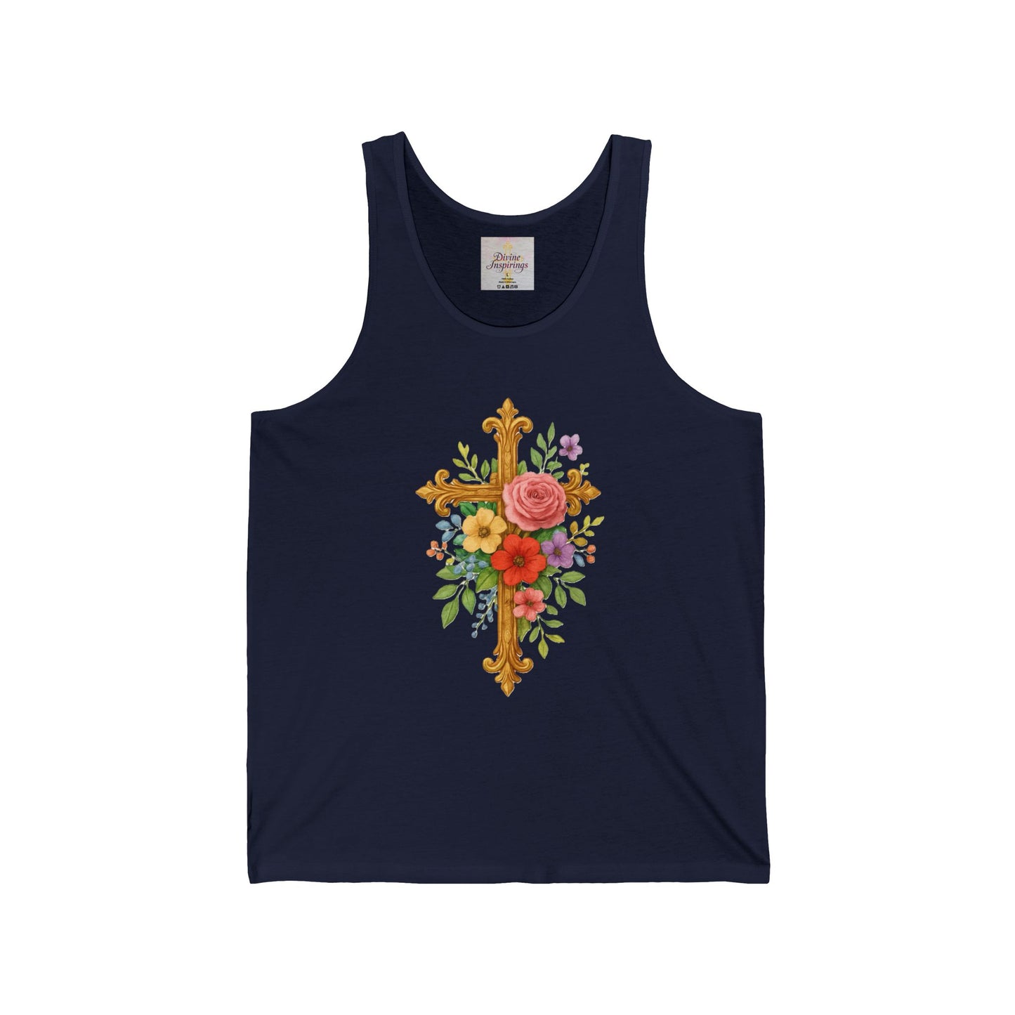 Floral Cross Women’s Tank Top