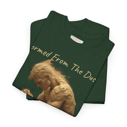 Formed from the Dust | Men’s Christian T-Shirt with Genesis 2:7 (Light Lettering)