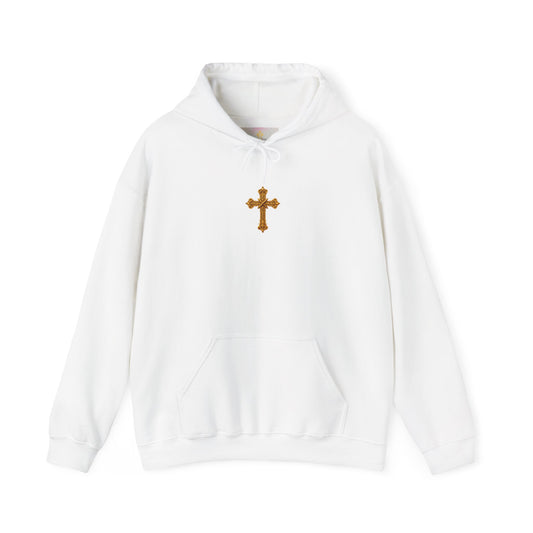 In God We Trust (Gold) - Women's Christian Hoodie with Golden Cross