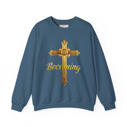 Becoming Men’s Faith Sweatshirt – Light Lettering (Philippians 1:6)