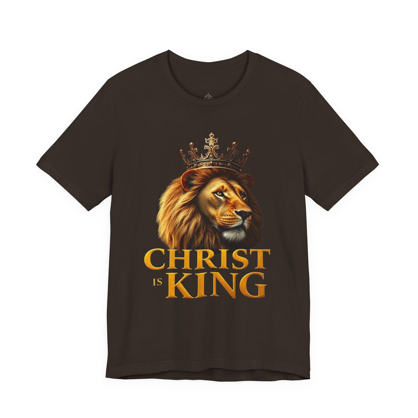 Christ is King Crowned Lion Tee – Inspirational Christian Shirt