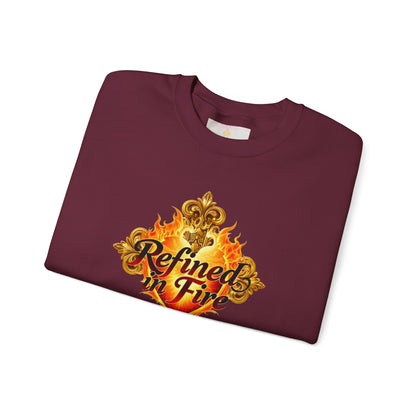 Refined in Fire - Women's Ornate Christian Sweatshirt