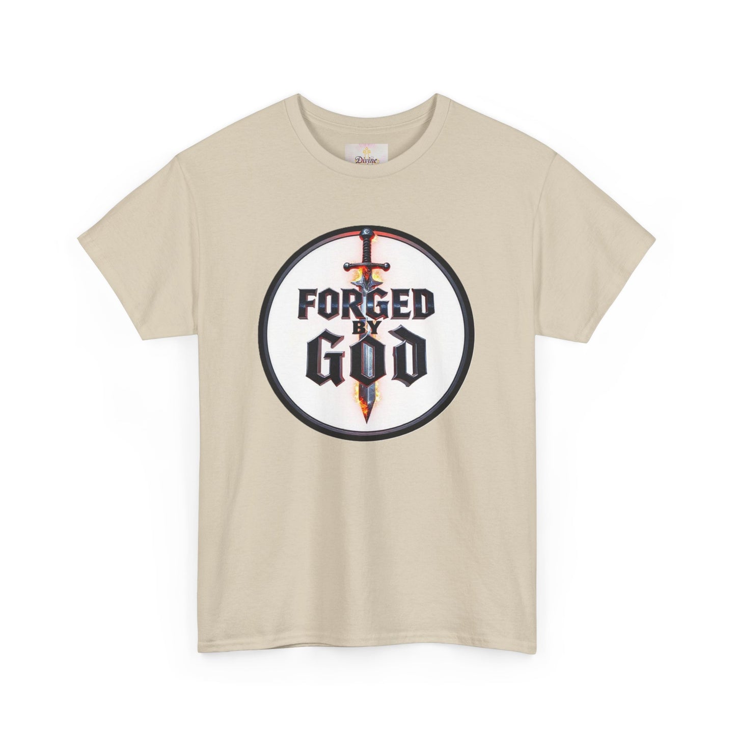 Forged by God Men’s Christian T-Shirt – Strength in Faith Apparel
