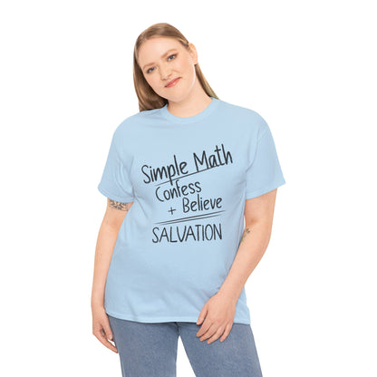 Simple Math of Salvation - Women’s Christian T-Shirt (Black Chalk)
