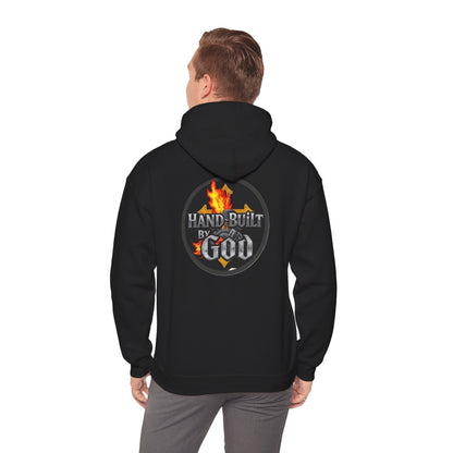 Hand Built By God - Bold Christian Men’s Hoodie