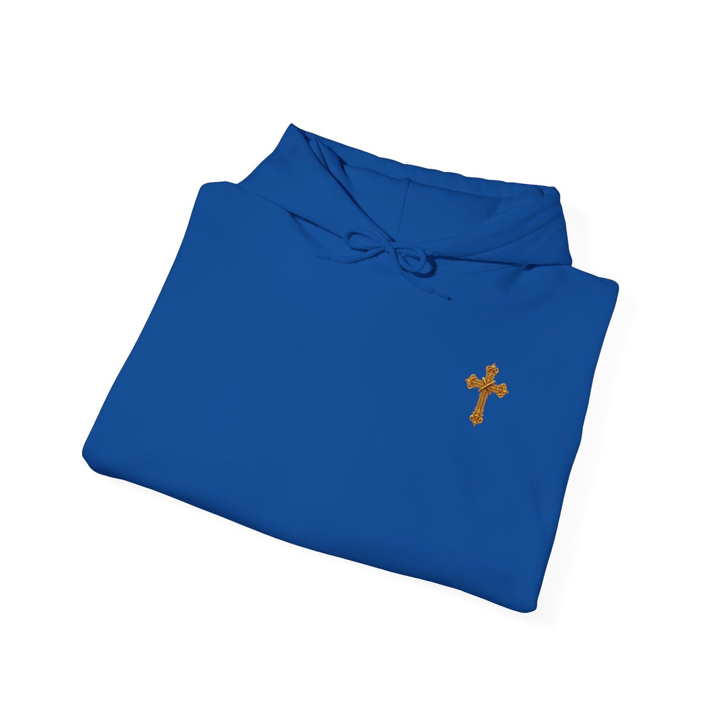 Jesus is Lord - Men's Christian Hoodie with Golden Cross