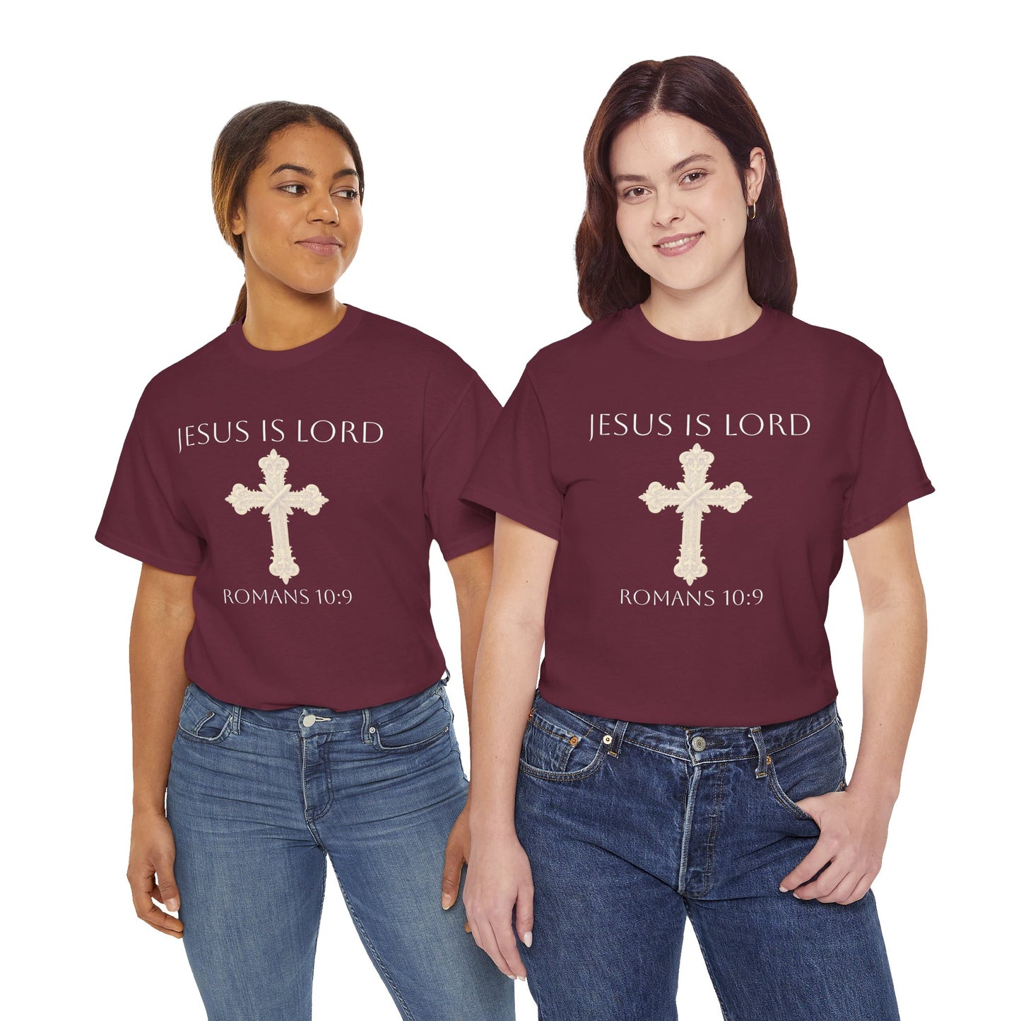 Jesus is Lord - Christian Women's Tee (White Lettering)