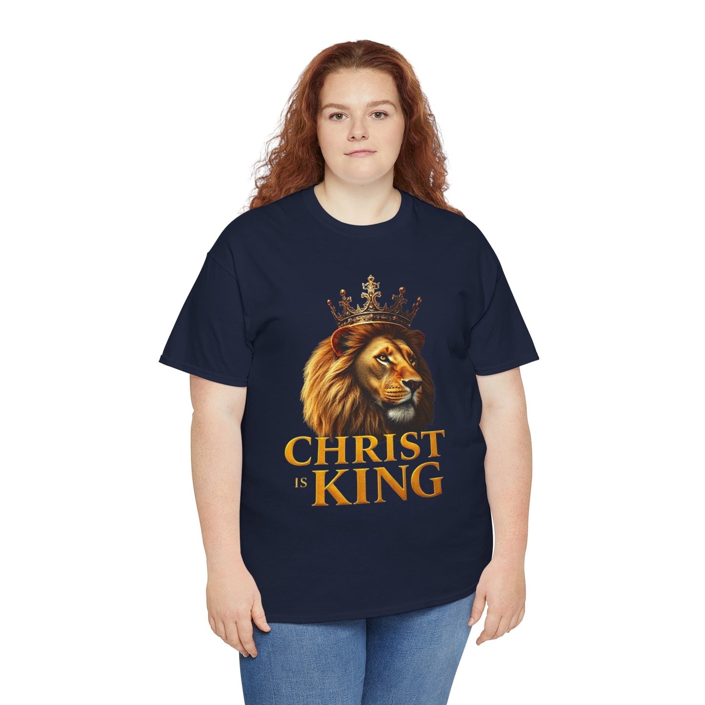 Christ Is King – Lion & Cross Women’s Christian Tee