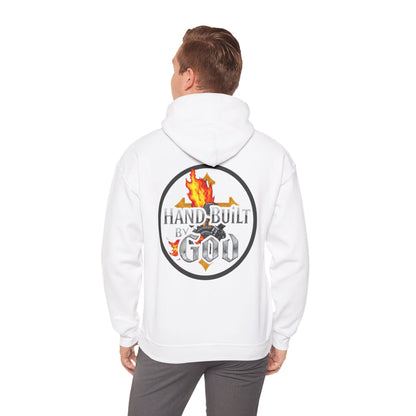 Men’s “Hand Built By God” Christian Hoodie – Bold Faith Identity Pullover